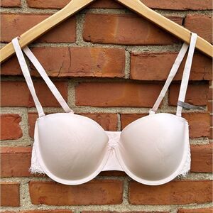 Aerie Strapless Light Pink Lightly Padded Bra